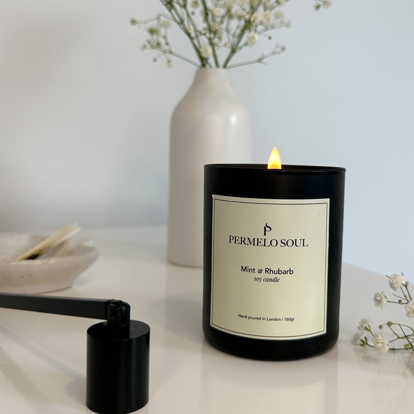 Mint & Rhubarb -Soy Candle