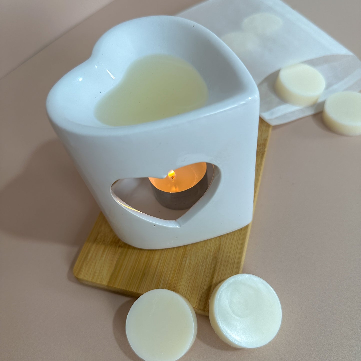 Ceramic White Heart Wax Burner - Limited Edition